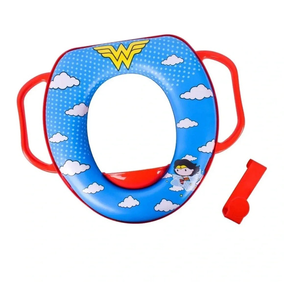 Wonder Women Soft Potty Training Seat with Storage Hook NWT - Picture 3 of 6